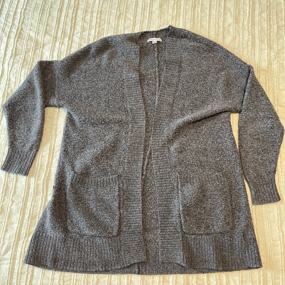 Gray Long Cardigan